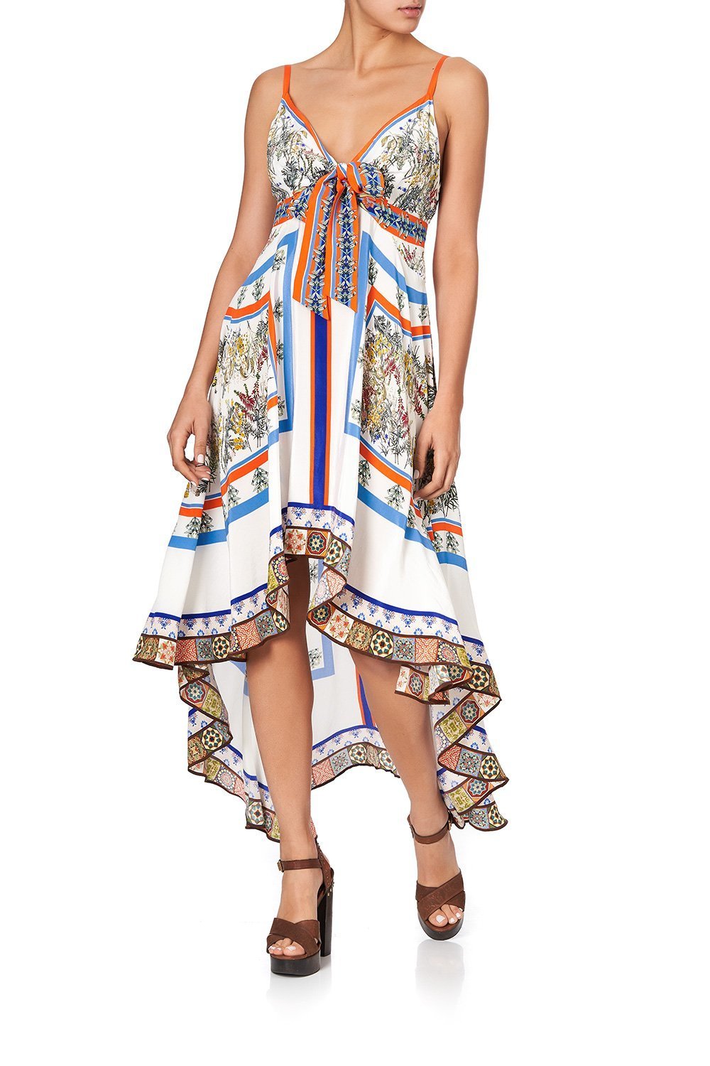 TIE DETAIL HIGH LOW DRESS GONE COAST