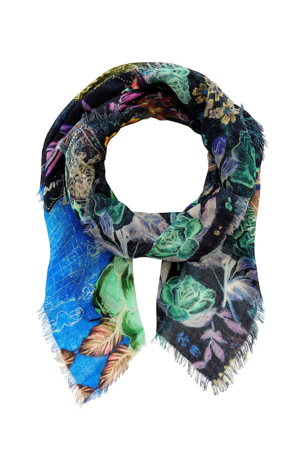 YOUVE GOT MAIL SHEER SCARF W RAW EDGE